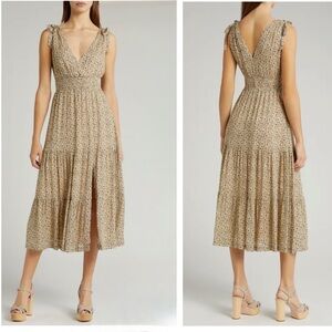 PAIGE Karlissa Print Smocked Waist
Sleeveless Tiered Dress size 4 New w tag $299